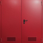 Двупольная противопожарная дверь с вентиляцией
